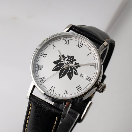 幕末の志士　岩倉具視　家紋メカニカル腕時計 G-216