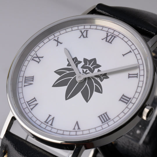 幕末の志士　岩倉具視　家紋クォーツ腕時計 G-216